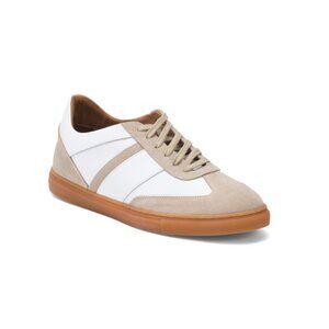 BRUNO MAGLI White Men's Made In Italy Suede And Leather Baccio Sneakers